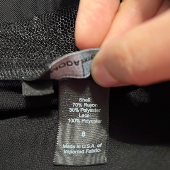 Moda International Black Lace Dress Size 8 - Picture 9 of 9